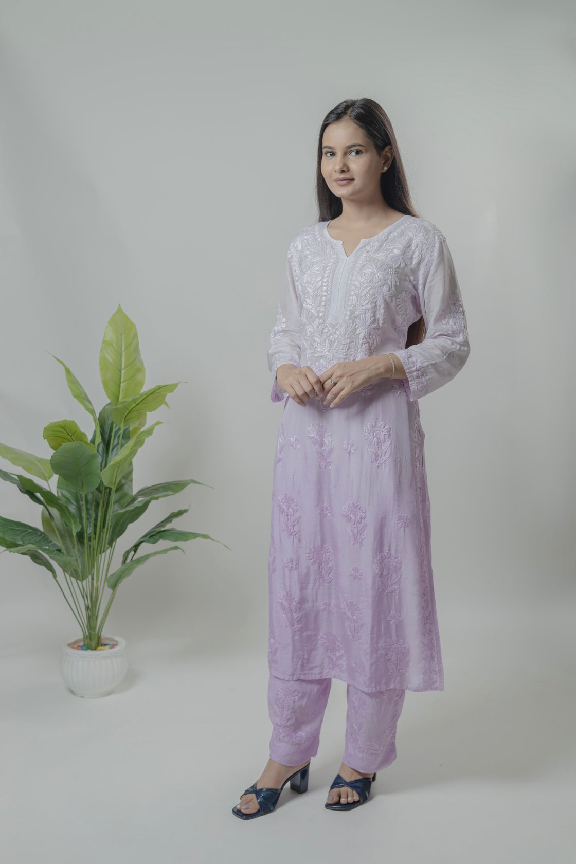 Chanderi Cotton Kurta Palazo set