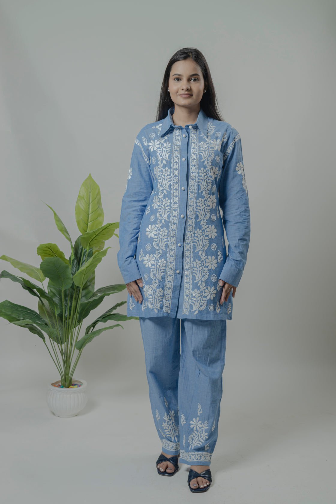 Denime Shirt Style Co-ord Set