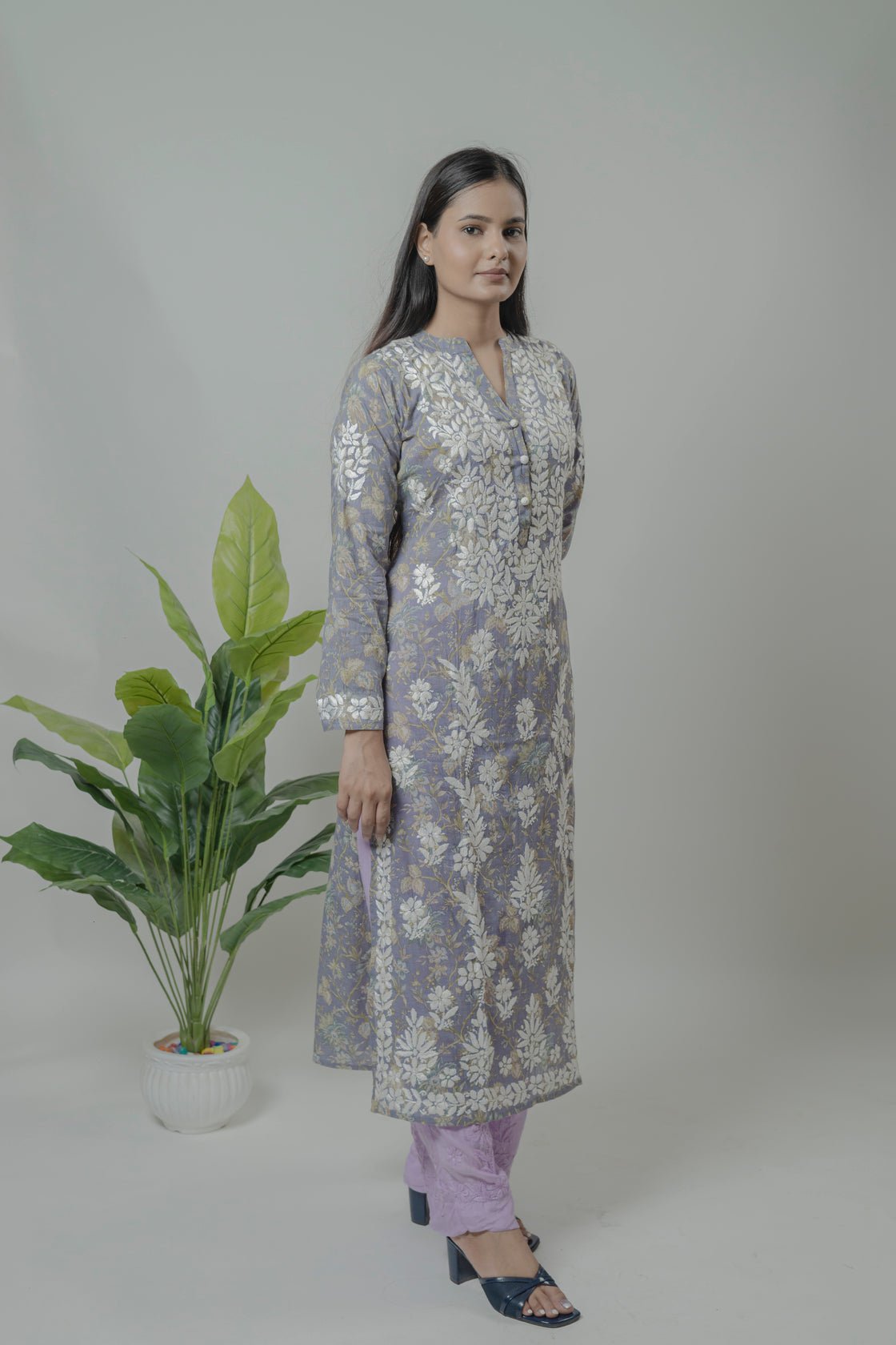 Mul Mul Printed Long Kurti