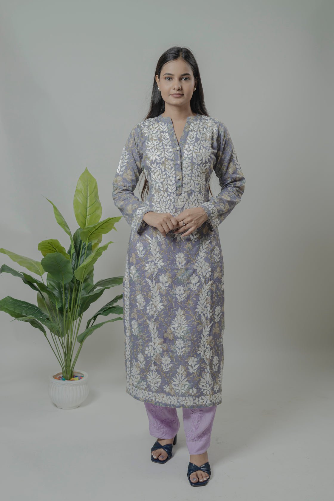 Mul Mul Printed Long Kurti
