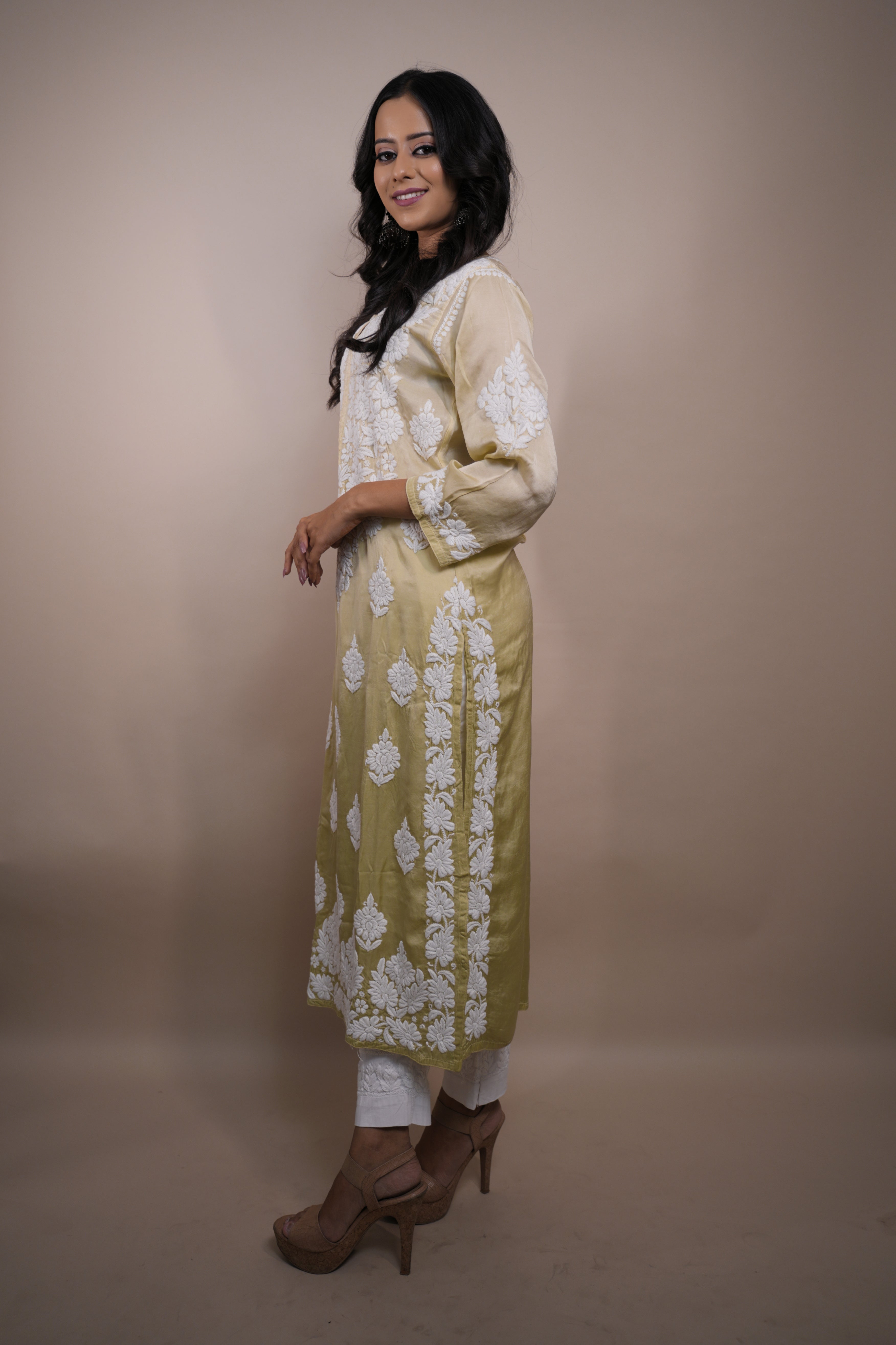 Modal Satin Straight Kurti