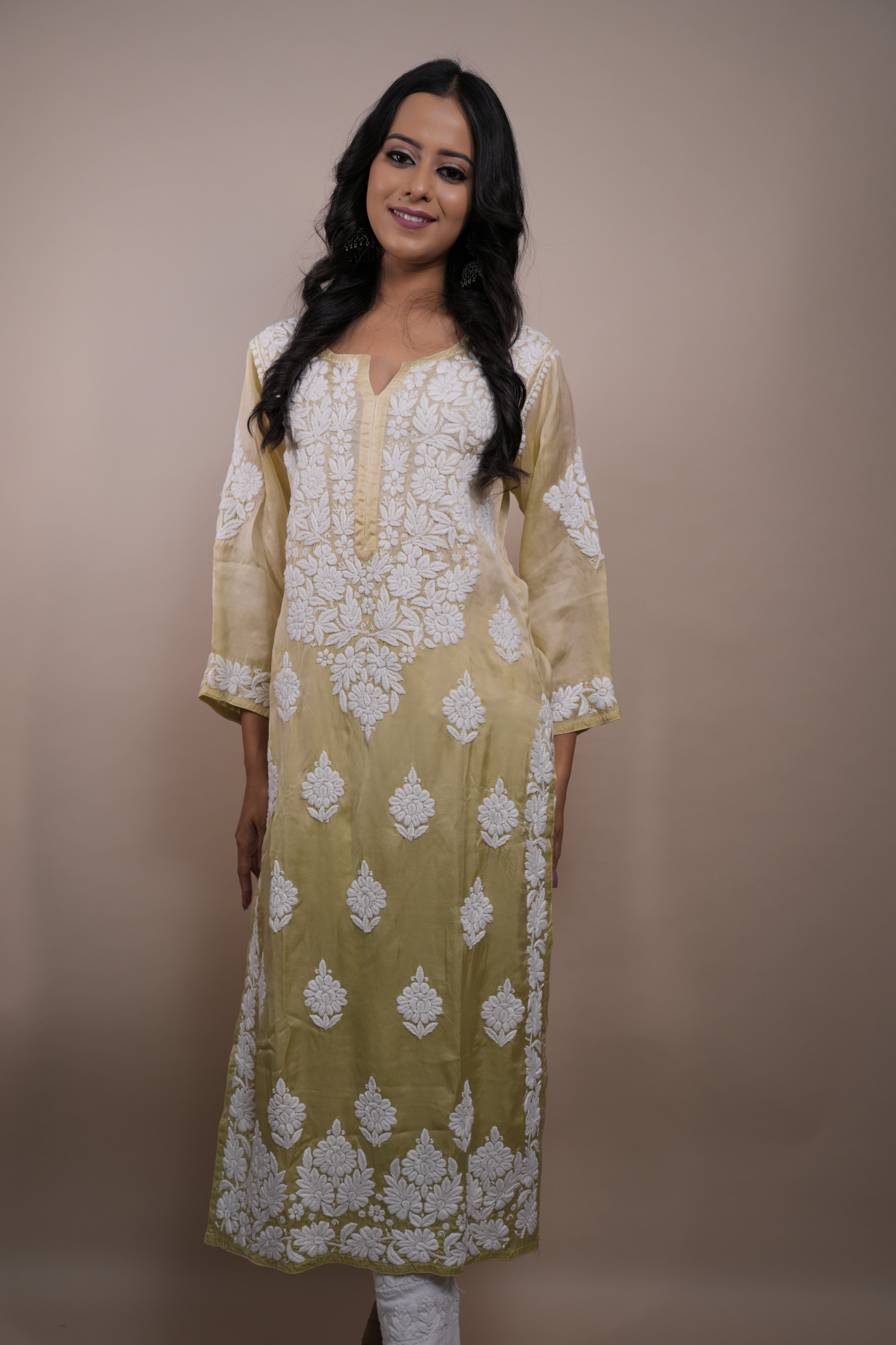 Modal Satin Straight Kurti