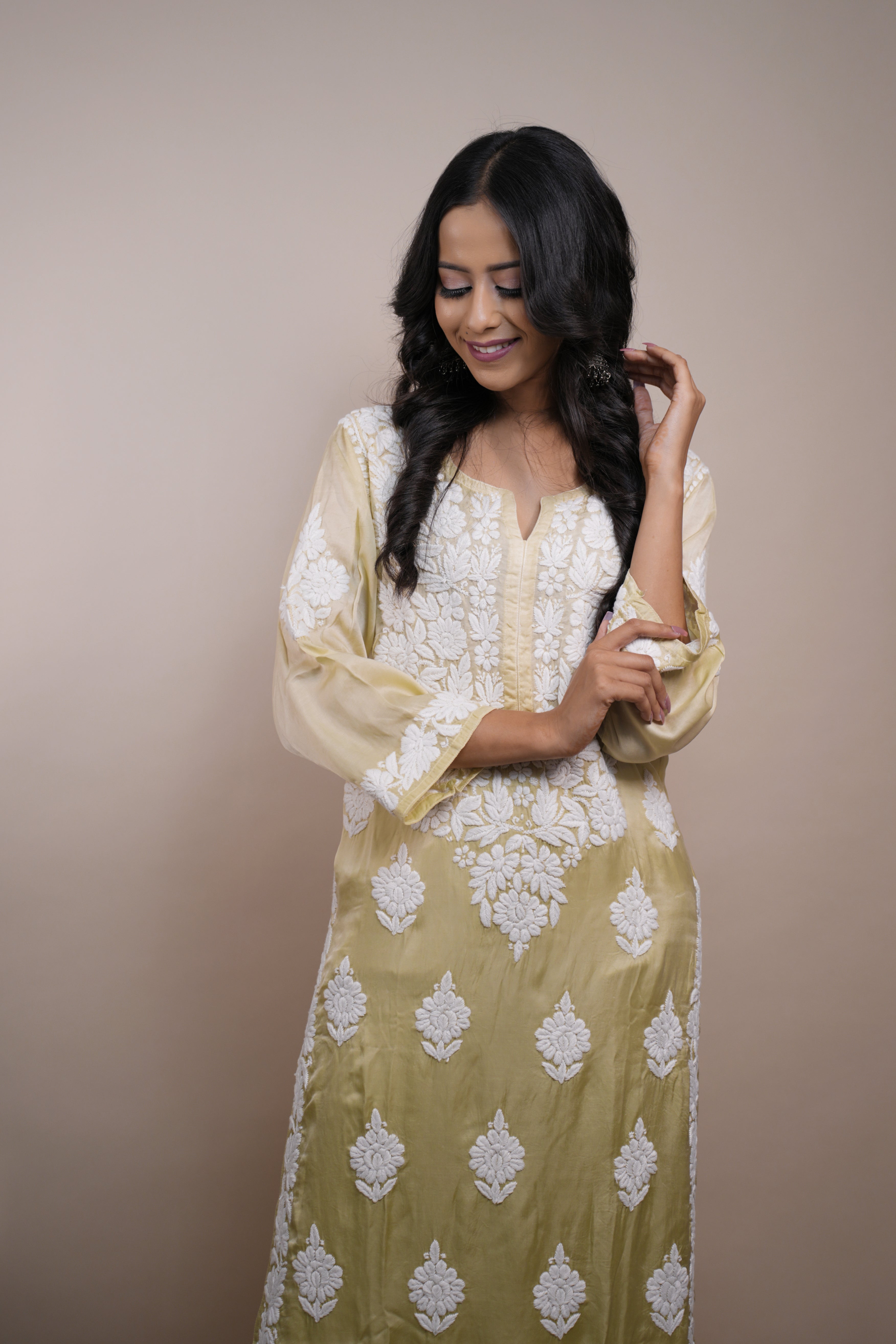 Modal Satin Straight Kurti