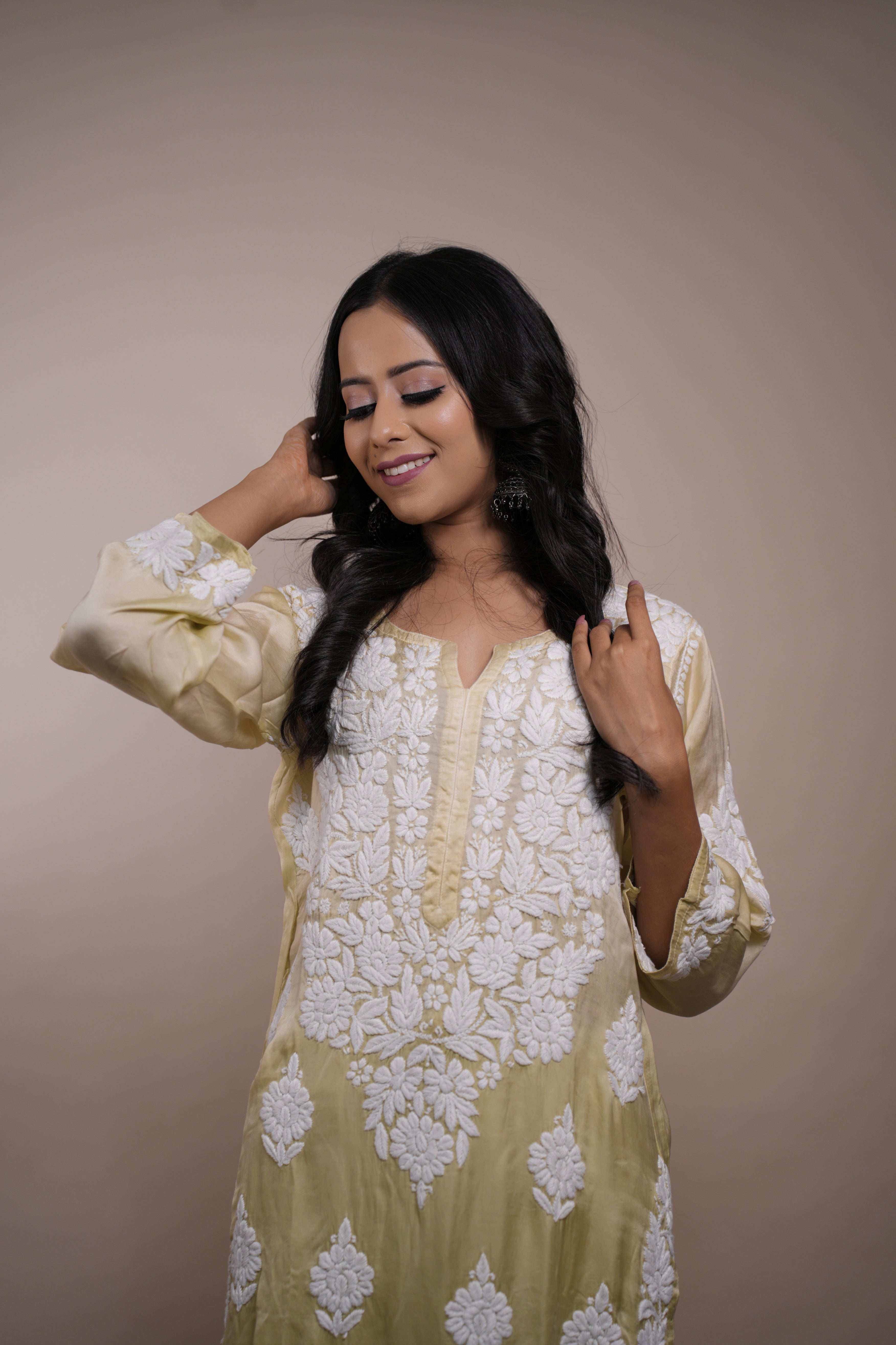 Modal Satin Straight Kurti
