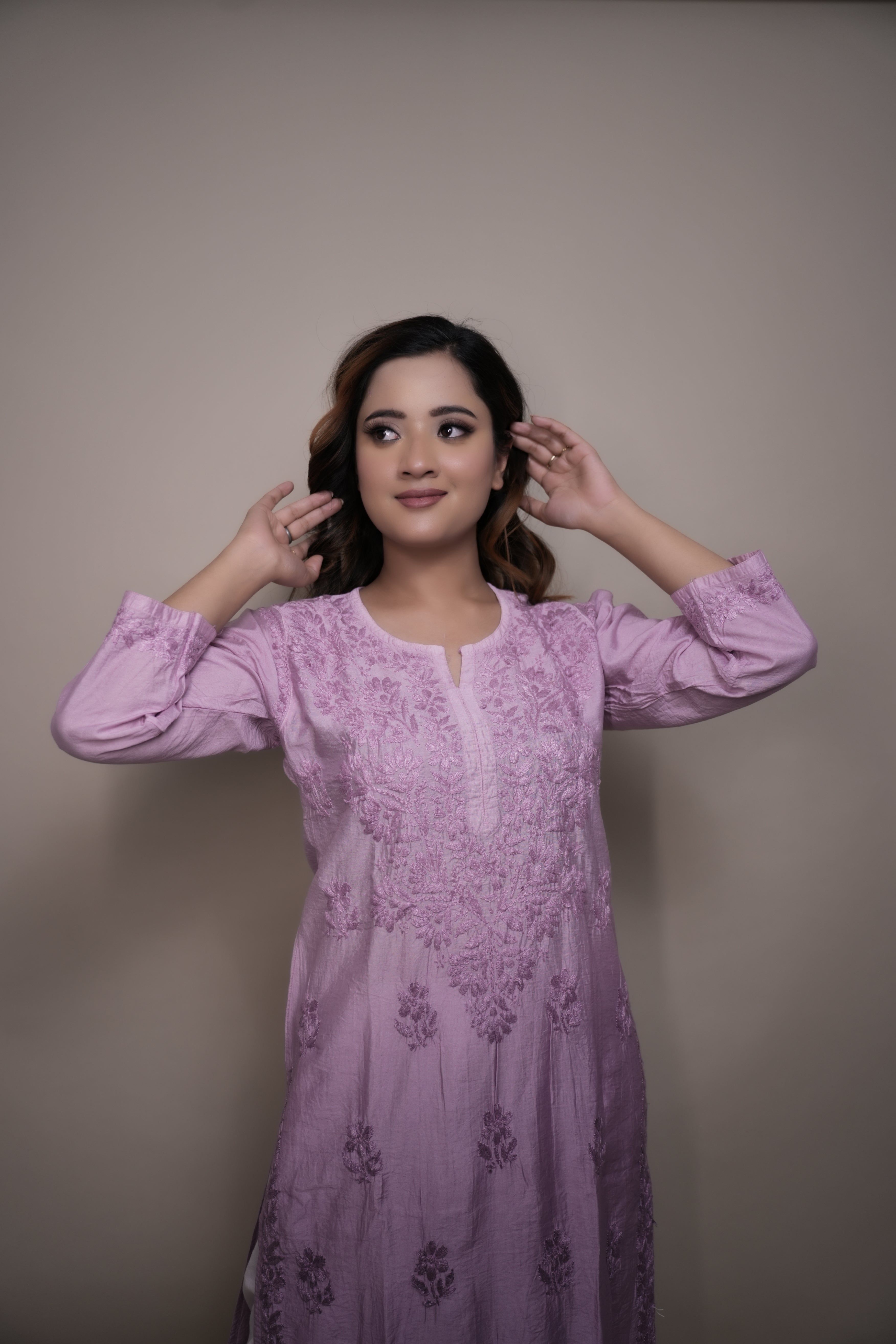Cotton Chanderi Long Kurti