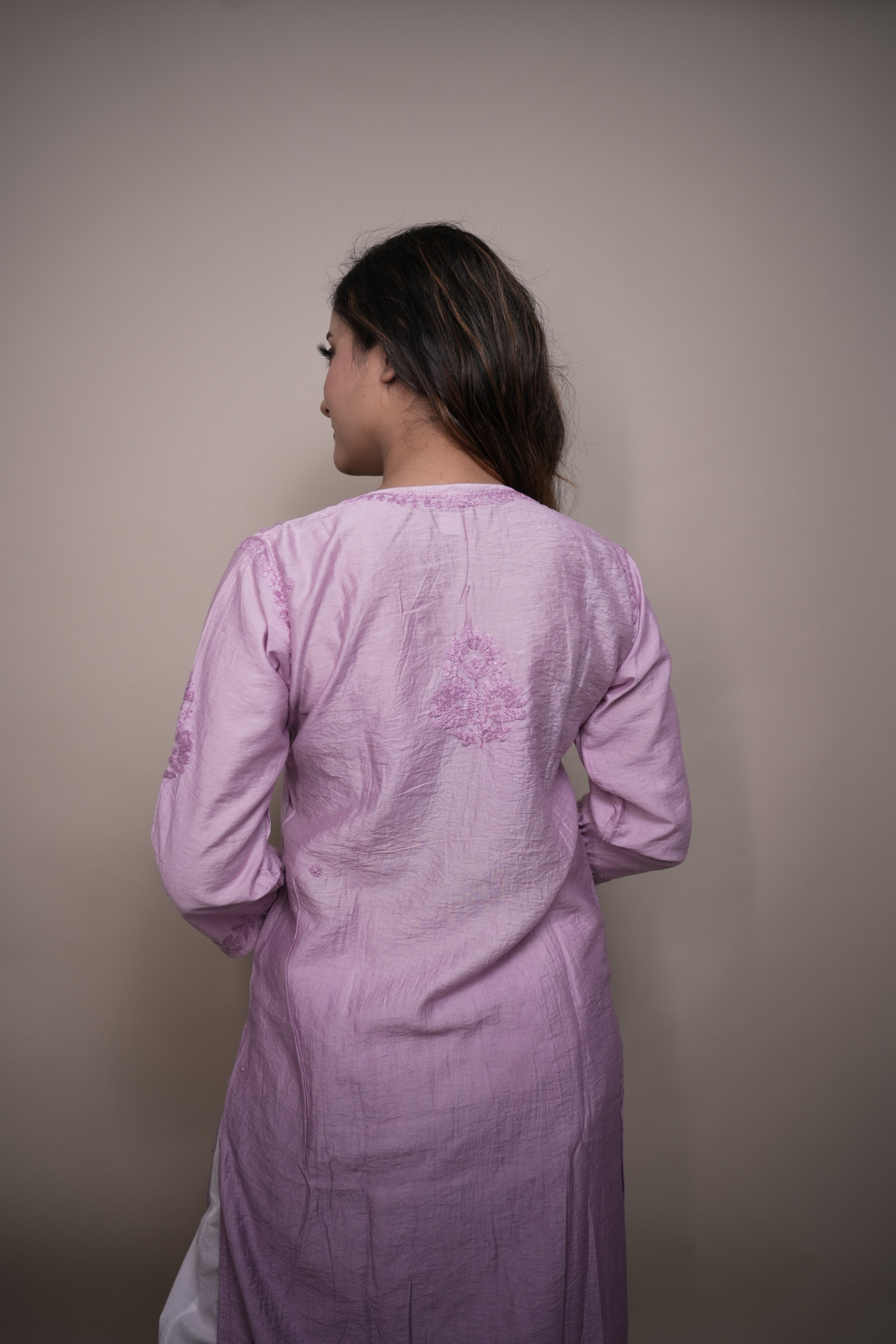 Cotton Chanderi Long Kurti