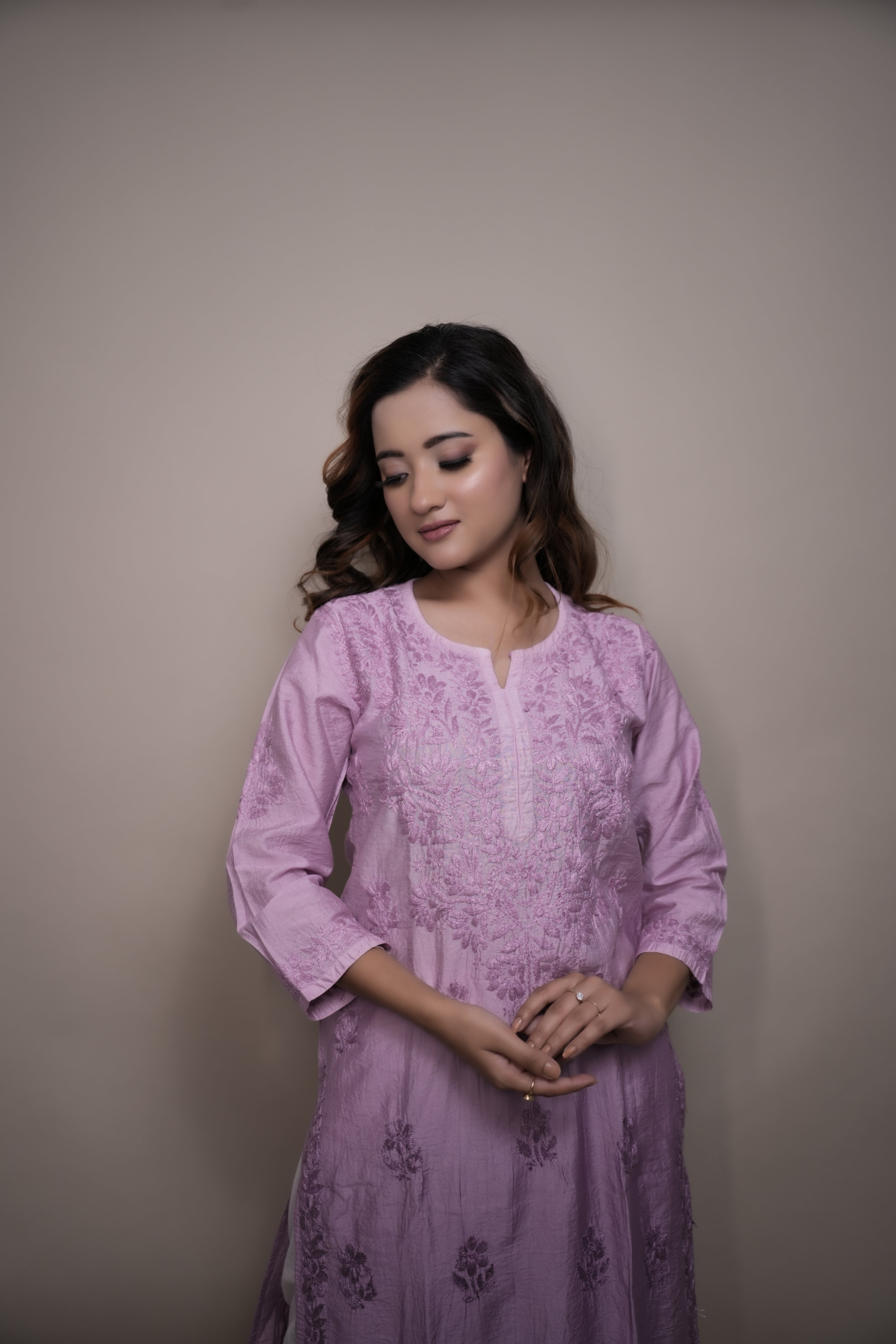 Cotton Chanderi Long Kurti